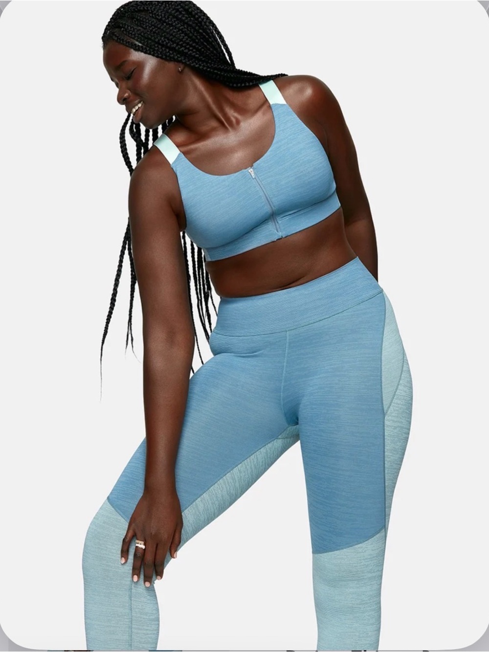 Outdoor Voices Zip Bra, Provincial Blue, Large C/D